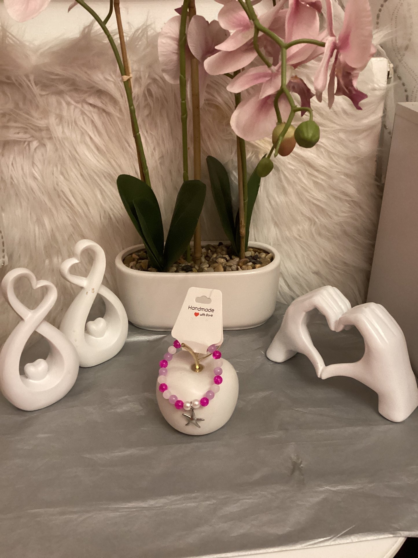 Bracelet rose avec petite étoile 2