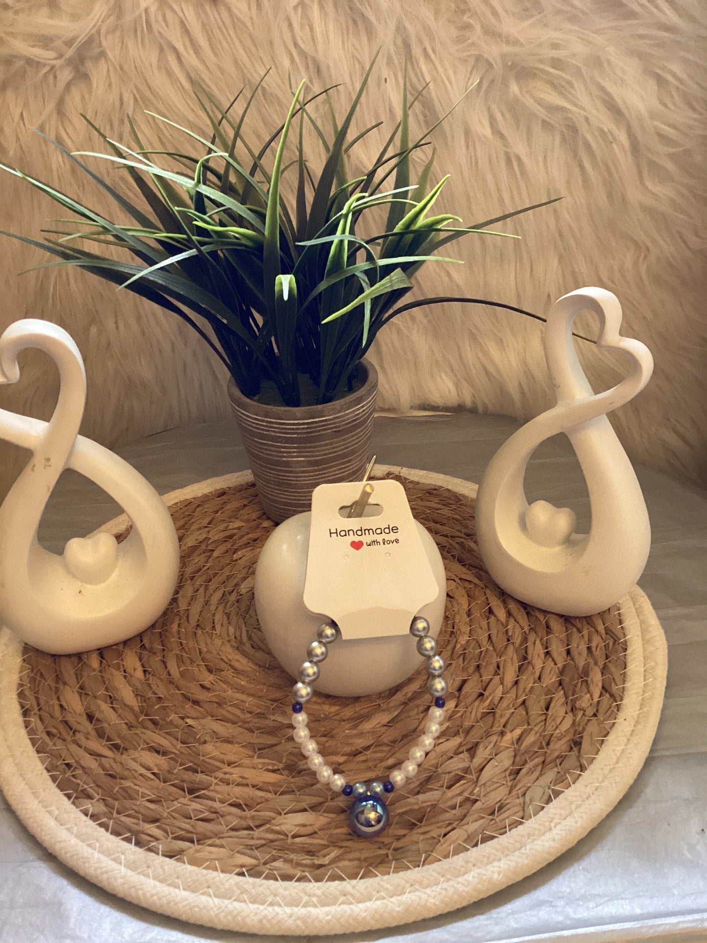 Bracelet avec breloque bleu