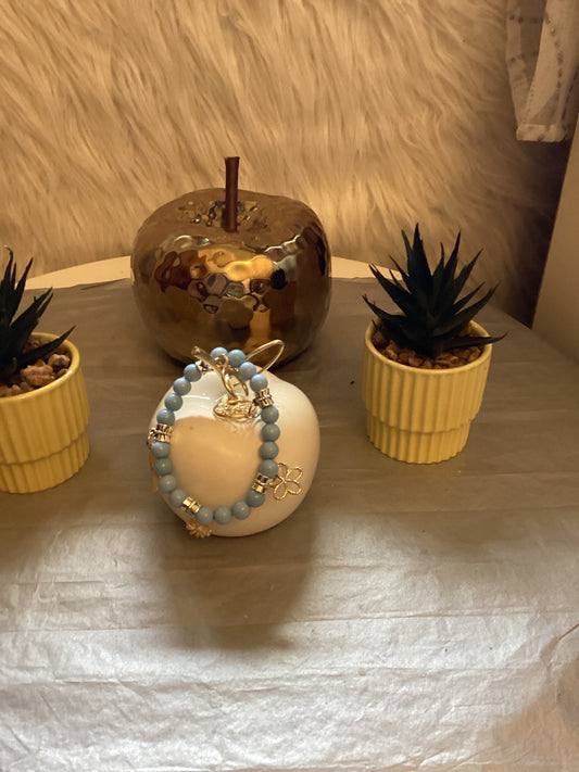 Bracelet Anne doré bleu