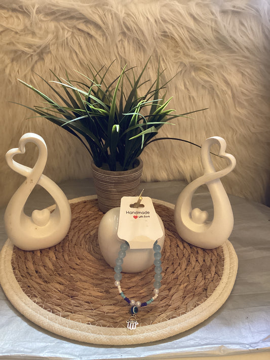 Bracelet avec pendentif 🪬 et bleu